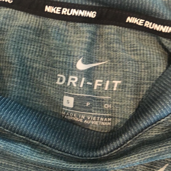 Nike Dri-Fit Knit Running Shirt Small Green - Picture 2 of 3